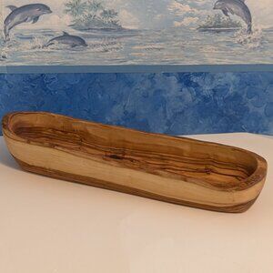 Olive Wood Bread Basket 14 x 5